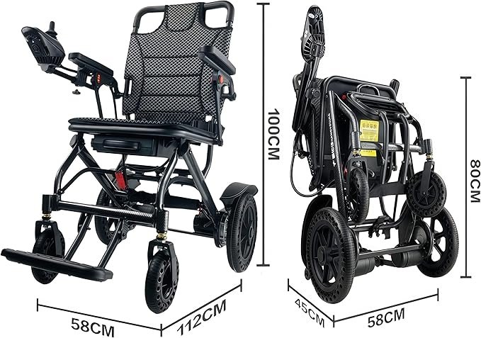 Silla de ruedas eléctrica plegable y ligera ByteTecpeak D04 - Opiniones y características.
