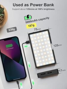 Opiniones Led RGB Vídeo, Moman Antorcha Fotografia con Función Power Bank 2500K-9000K CRI 96+, Foco Luz Color para Cámara. Descubre la mejor antorcha de fotografía LED RGB con función Power Bank 2500K-9000K y CRI 96+. Ideal para iluminar tus videos con colores vivos y naturales. ¡Haz que tus imágenes destaquen con esta increíble antorcha de luz!