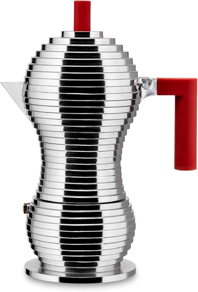 Cafetera de Diseño Alessi Pulcina MDL02/6 R en Fundición, Aluminio y PA, Rojo, 6 tazas - Opiniones y Reseñas