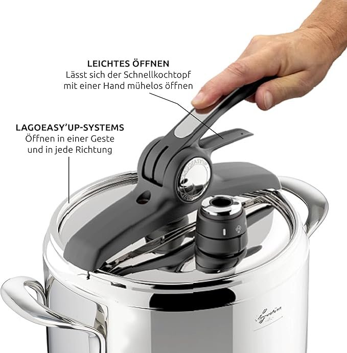 Opiniones Lagostina Irradial Control Lagoeasy'UP Olla a Presión 5 L en Acero Inoxidable - Compra Ahora en línea.