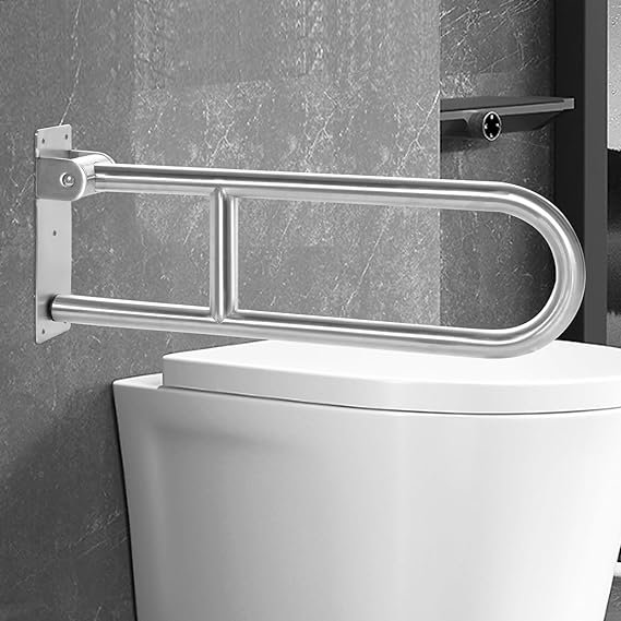 Barra de Baño para Minusválidos - Barra Abatible de 60cm de Acero Inoxidable - Agarrador para Ducha de Personas Mayores - Opiniones y Precio – Producto Confiable y Seguro