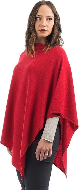 Opiniones Poncho Mezcla de Cachemira - Mujer: Imagen del elegante poncho de cachemira para mujer, ideal para lucir con estilo en cualquier ocasión.