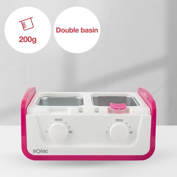 Opiniones Solac - Calentador Cera Profesional DC7502 Epil Pro Wax 325W | Doble Cubeta | Filtro Reutilizable | Termostatos Independientes. ¡Consigue una depilación profesional en casa con el Calentador de Cera Solac DC7502! Potente, eficiente y con doble cubeta para mayor comodidad. Aprovecha las opiniones de usuarios para decidir tu compra.