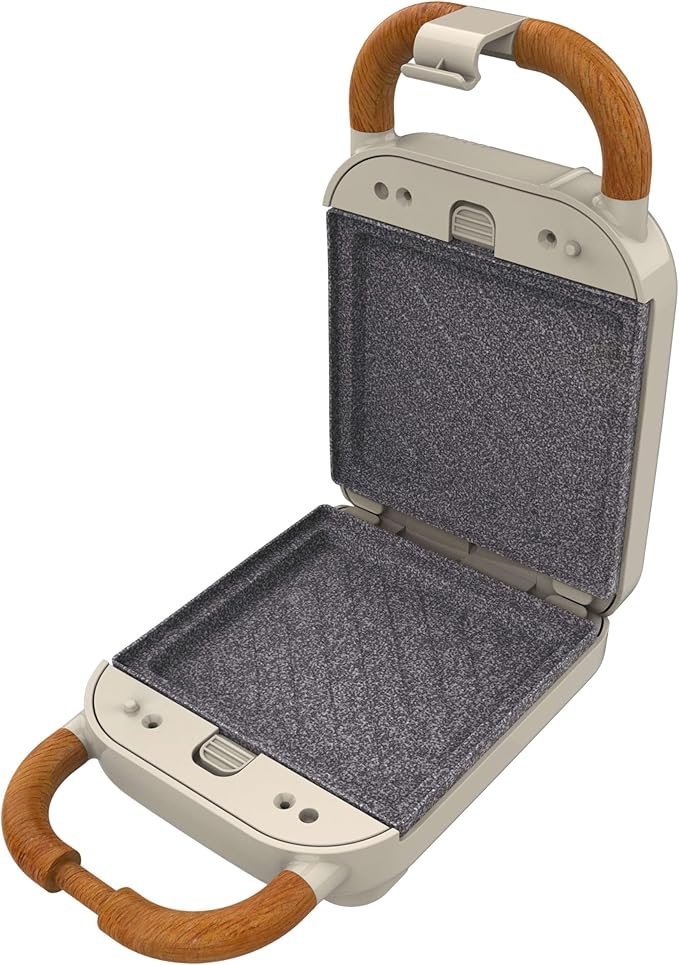 Sandwichera Cecotec Rock'Ntoast Retro One Beige - Opiniones, Tres Placas Intercambiables, Diseño Retro, Revestimiento Rockstone