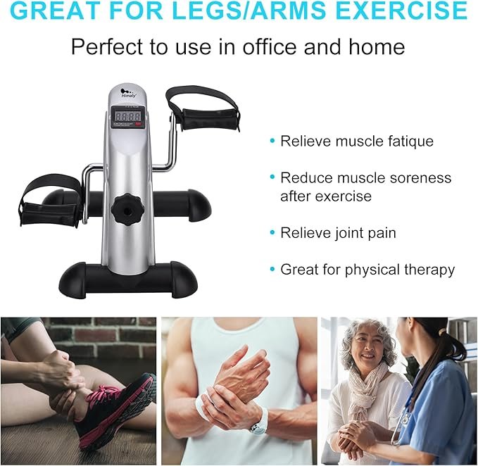 Mini Bicicleta Estática Himaly con Pantalla LCD - Opiniones y Características - Pedales Ajustables para Entrenamiento de Brazos y Piernas - Minibicicleta con Monitor Digital - ¡Aprovecha esta Oferta!