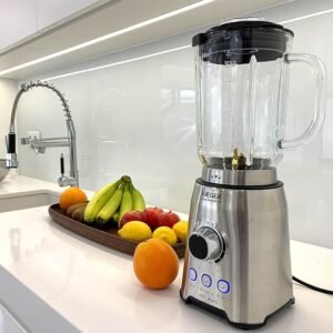 Opiniones HAEGER ULTRA SMOOTHIE - Batidora de Vaso con 1200W de potencia, capacidad de 1,75L - jarra de vidrio de 1.75 L.