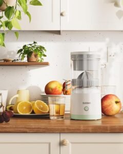 Exprimidor de Cítricos Eléctrico 45 W Con Puerto USB y Cepillo de Limpieza - Portátil Para Naranjas