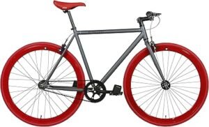 Bicicleta Fixie FabricBike Original Graphite & Red, L-58cm - Opiniones Juventud Unisex.