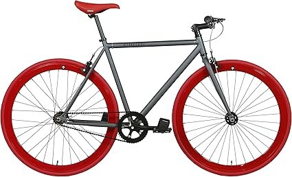 Bicicleta Fixie FabricBike Original Graphite & Red, L-58cm - Opiniones Juventud Unisex.