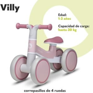 LIONELO VILLY Bicicleta de Equilibrio Ligera para bebés de 1 a 3 años - Correpasillos de 4 Ruedas hasta 30 kg - Opiniones y Análisis - ¡Descubre sus ventajas ahora!