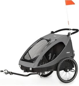 Opiniones hauck Remolque Bicicleta Niños 2 Plazas Dryk Duo - Carro Bicicleta Completo desde 6 Meses hasta 22 kg - Enganche Incluido.