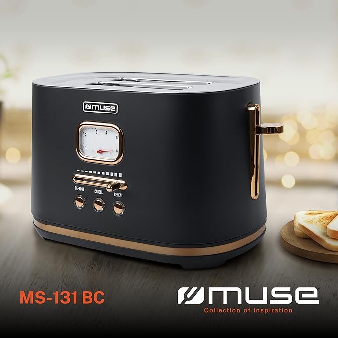 Opiniones del Muse MS130BC Tostador de 2 rebanadas de pan: descubre la mejor forma de disfrutar del pan tostado en casa.