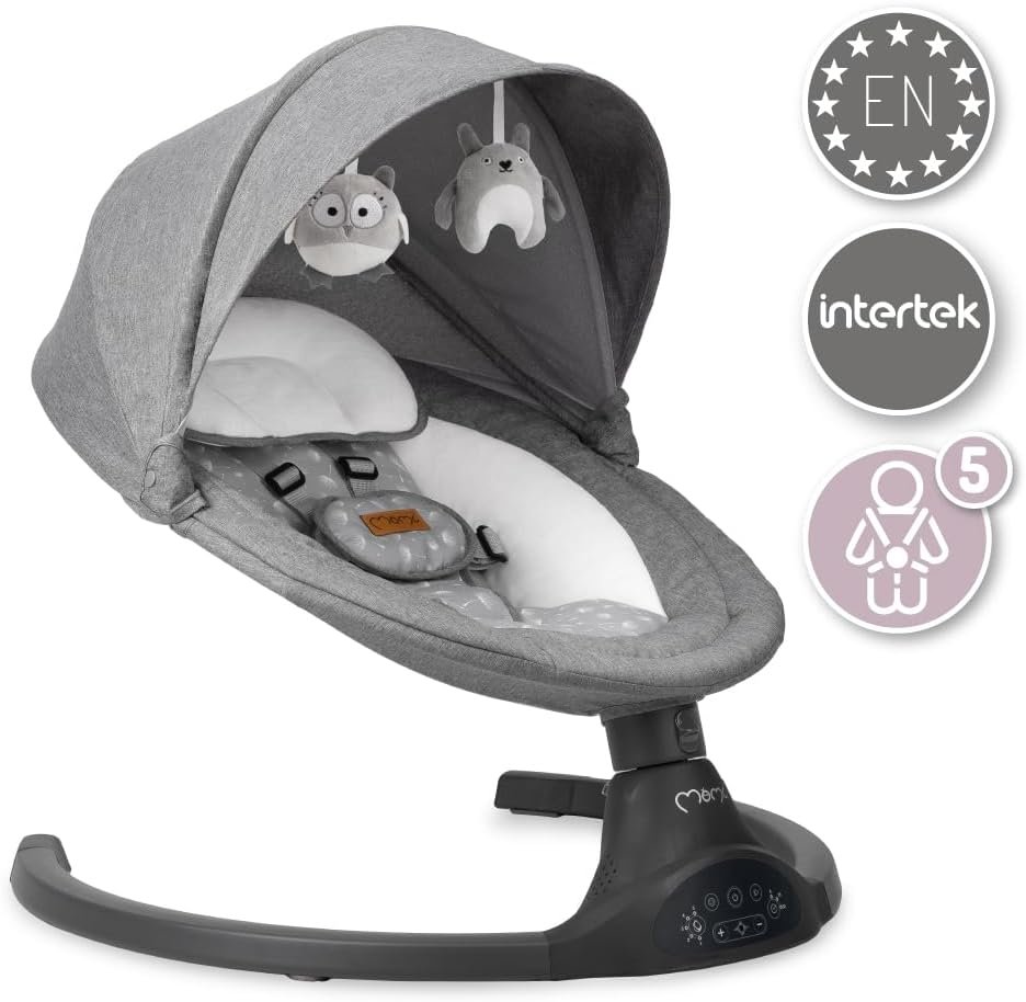 Opiniones MoMi KENANI Mecedora para Niños hasta 9 kg, Plegable, con Mando a Distancia y Bluetooth - Encuentra la mejor mecedora para tu bebé en MoMi KENANI. ¡Descubre la comodidad y la diversión con nuestro innovador diseño plegable y conectividad Bluetooth!