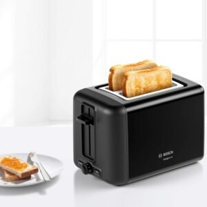 Tostadora Bosch DesignLine TAT3P423DE - Tostadora compacta de acero inoxidable con apagado automático - Opiniones y características