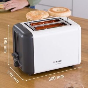 Tostadora Bosch DesignLine con 2 ranuras y funciones de descongelación y calentamiento - Opiniones y comentarios.