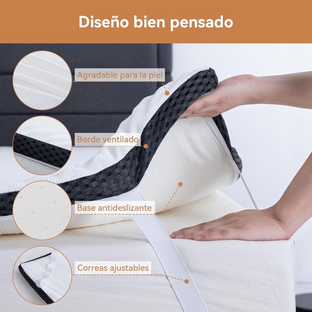 Opiniones Amazon Basics Colchón de Espuma viscoelástica Topper con memoria con Funda removible y lavable - Producto de alta calidad para un descanso perfecto