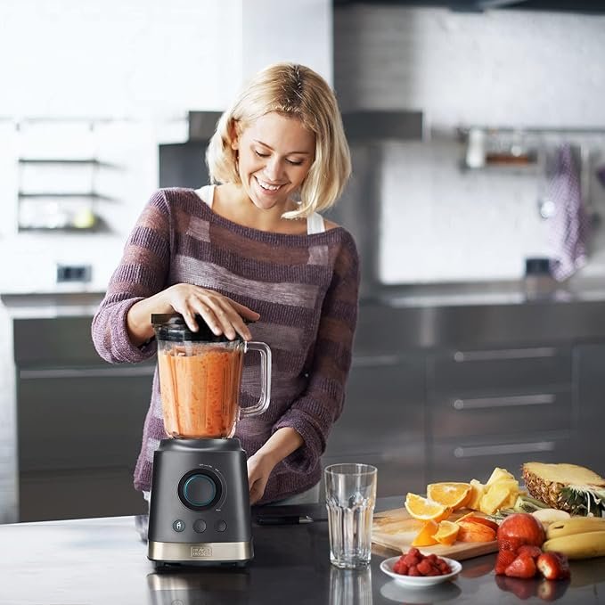 Opiniones Black+Decker BXJB1800E Batidora de vaso 1.800 W, jarra de cristal 1.8L, regulador de velocidad - Imagen del producto