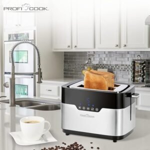 Tostadora ProfiCook PC-TA 1170 de 2 discos con Sensor Touch y Soporte para panecillos - ¡Descúbrelo aquí! ?? #TostadoraProfiCook #SensorTouch #SoporteparaPanecillos