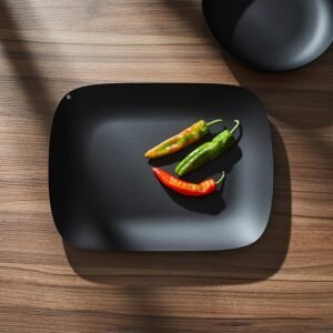 Alessi Moiré Bandeja Rectangular de diseño en Acero Colorado con Resina epossidica.