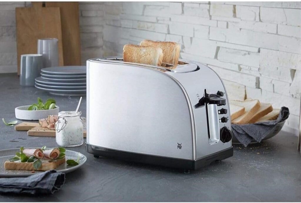 Tostadora WMF Stelio de 980W en Acero Inoxidable con 2 Ranuras - Cromargan Acero Inoxidable