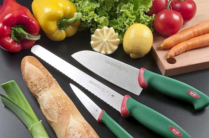 Opiniones Sanelli Línea Premana Professional, Estuche Cocinero - Set de cuchillos de chef de alta calidad en estuche de cuero negro. ¡Consigue el tuyo ahora!