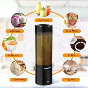 Licuadora portátil de 15 onzas con 6 cuchillas para batidos y smoothies. Ideal para llevar a todas partes.