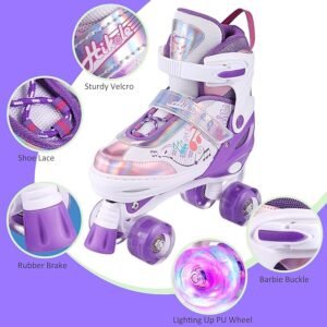 Opiniones Hikole Patines Niña 4 Ruedas PU Iluminación LED Patines Roller Ajustables Patines Niño - Descubre los mejores patines roller para niñas con diseño ajustable y ruedas con iluminación LED. ¡Compra ya los tuyos!