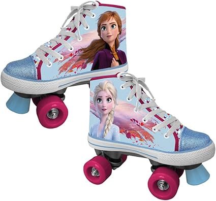 Patines de Ruedas Disney Frozen II con Lentejuelas giratorias, ideales para bebés niñas. ¡Haz que tu pequeña brille mientras patina!