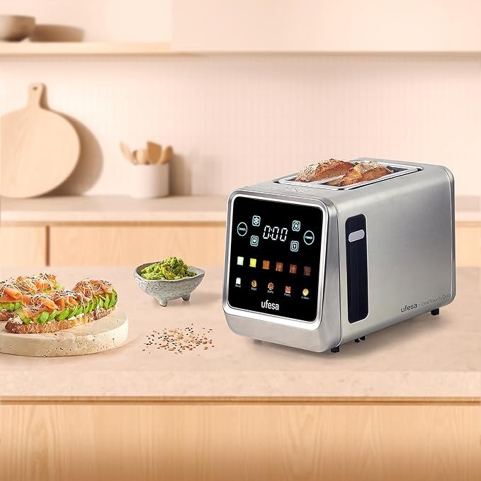 Opiniones Ufesa One Touch Duo - Tostador Digital 850W, 2 Ranuras, Pantalla LED, 6 Niveles - imagen del producto - Comentarios y especificaciones detalladas - Compra ahora y disfruta del mejor tostador digital en el mercado.