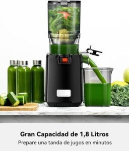 Extractor de Zumos y Verduras LINKChef 130mm Calibre, 1,8L – Licuadora Prensado en Frío 250W - Opiniones y Review - Comprar aquí.
