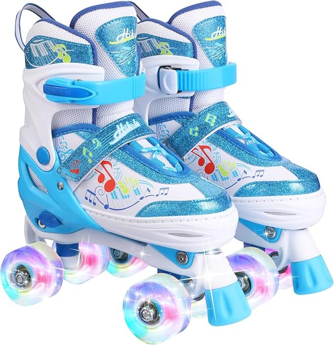 Opiniones Hikole Patines de 4 Ruedas Luminosas para Niña de 3 Años - Patines en Paralelo Ajustables y Cómodos - ¡Compra Ahora y Disfruta de la Diversión!