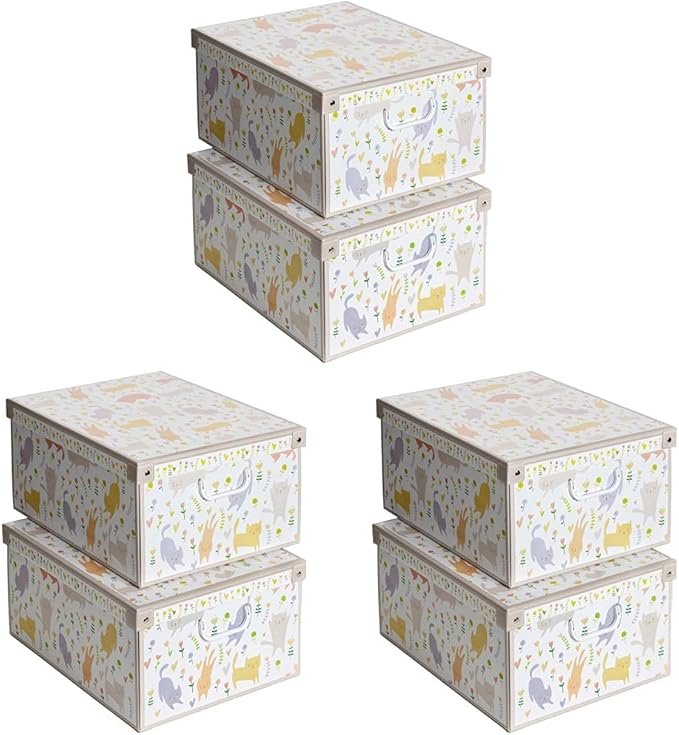 SET 2 Cajas organizadoras de almacenamiento ropa, almacenaje decorativas en cartón - Opiniones y reseñas de clientes