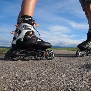 Patines en línea Opiniones K2 Alexis 80-Black-Orange