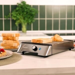 Opiniones Cecotec Tostadora Pan Horizontal Tostador PlaNo3 Resistencias NiceSlice Inox. 1000W, Todo Tipo de Pan o Bollería - Descubre la mejor tostadora horizontal con resistencias NiceSlice Inox de 1000W para todo tipo de pan o bollería. ¡Consigue el tostado perfecto!