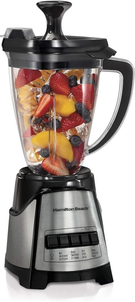 Hamilton Beach MultiBlend Blender de 1.4 L con 12 Funciones - Triturador, Moledor, Cortador - Ideal para Batidos y Cremas - Recipiente de Tritan de Alta Calidad