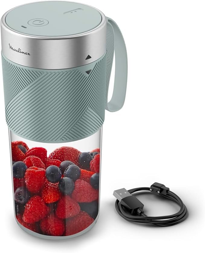 Opiniones Moulinex Lightmix, licuadora portátil, inalámbrica, 300 ml, potente - imagen del producto - Moulinex Lightmix - licuadora portátil - inalámbrica - 300 ml - potente