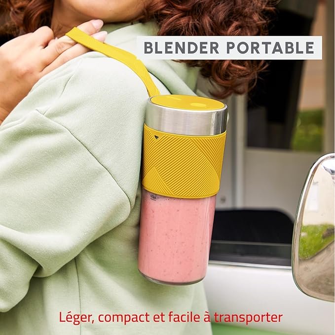 Opiniones Moulinex Lightmix - Blender portátil, 300 ml, potente, recargable.