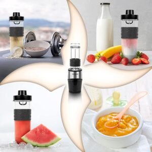 Mini batidora de vaso personal Duronic BL520 500W | Batidora eléctrica individual con cuchillas de acero inoxidable