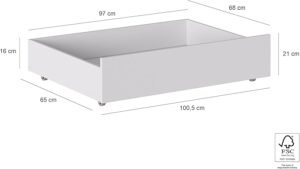 Juego de 2 cajones para Debajo de la Cama MIK - Opiniones, Madera compuesta