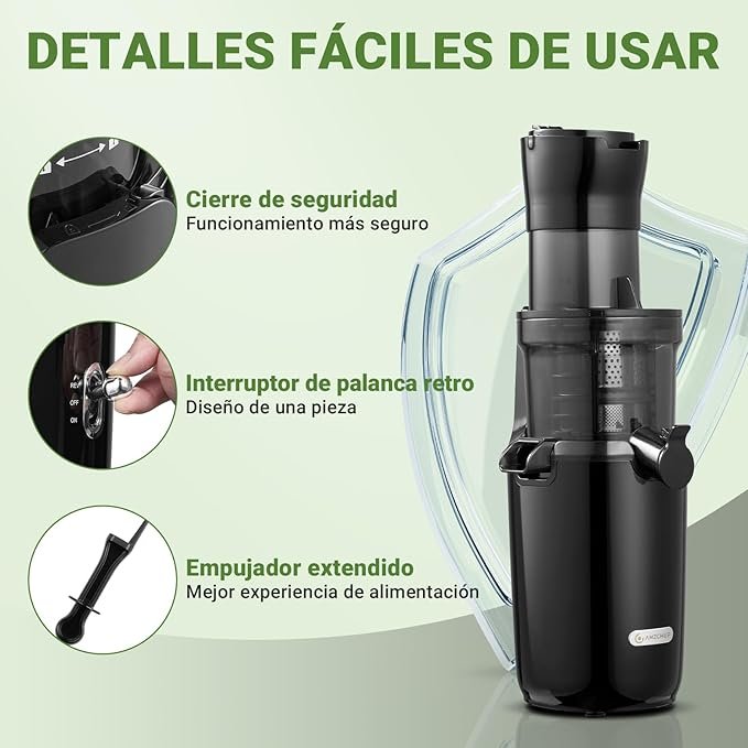 AMZCHEF Licuadora Para Verduras y Frutas Enteras - 200W Extractor De Zumos y Verdura - Licuadora Prensado - Opiniones y Reseñas - ¡Compra Ahora!