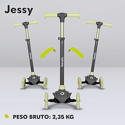 LIONELO Jessy Scooter de Equilibrio para niños de 3 años hasta 50 kg, Scooter de 3 Ruedas Ligero. ¡Compra el mejor scooter para tu pequeño ahora!