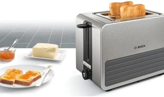 Opiniones Bosch TAT7S25 Tostador compacto 2 ranuras 1050 W - Compra ahora el mejor tostador de la marca Bosch. Potente y compacto, ideal para tu cocina. ¡No esperes más!