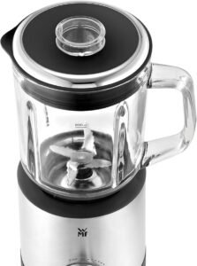 WMF Kitchenminis - Batidora de vaso 400 W, 0.8 litros, 6 cuchillas, recipiente de vidrio, acabado de acero inoxidable, opiniones y análisis detallado.