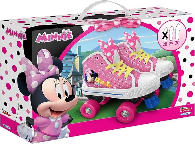 Opiniones Stamp Minnie Patines 4 Ruedas, Color Rosa, 28 - Foto del producto con diseño de Minnie Mouse en patines de 4 ruedas en color rosa.