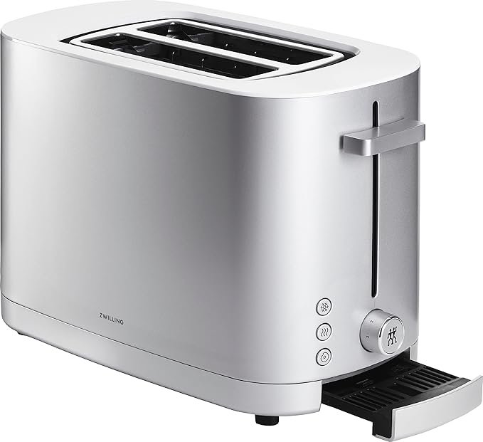 Tostadora ZWILLING ENFINIGY con ranura corta, diseño elegante y funcional. ¡Descubre sus 3 programas automáticos!