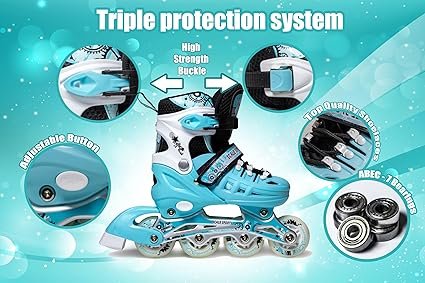 Patines en línea ajustables Scale Sports con ruedas iluminadas para niños, adultos y niños pequeños - Opiniones y descripción detallada del producto