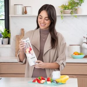 Opiniones nutribullet: Batidora portátil en color blanco - Potente hoja extractora - Taza de 475 ml - Tapa para llevar