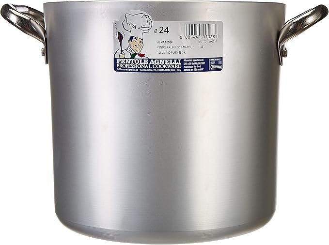 Olla alta con dos asas Agnelli ALMA10324 de acero inoxidable - Opiniones y precio