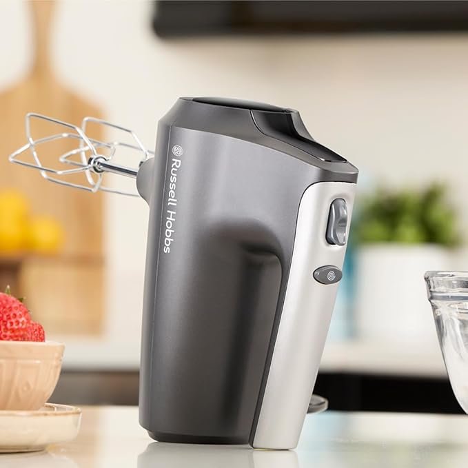 Russell Hobbs Batidora Amasadora - Ideal para repostería - 5 velocidades + turbo - Varillas y ganchos aptos lavavajillas - Opiniones.