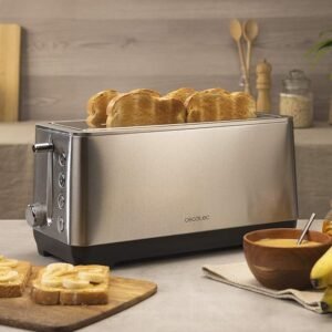 Opiniones Cecotec Tostadora BigToast Extra Double. 1600 W, 2 Ranuras Largas Extra Anchas. ¡Aprovecha esta increíble tostadora para preparar tus desayunos con rapidez y facilidad! Con 1600 W de potencia y 2 ranuras largas y extra anchas, podrás disfrutar del mejor pan tostado a diario. ¡No te pierdas esta oferta en tostadoras Cecotec!